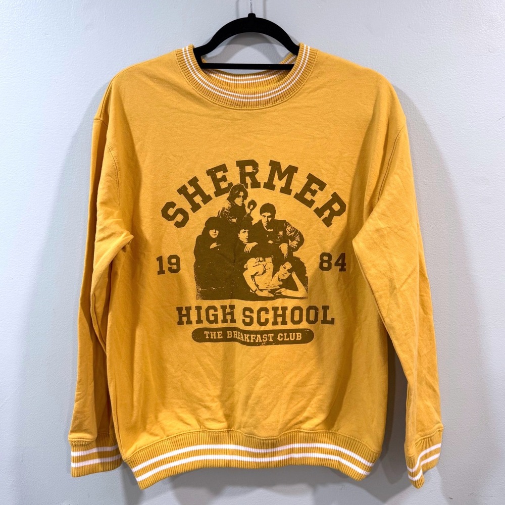 Shermer High School Breakfast Club 1984 Graphic Sweatshirt Yellow